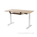 Office Ergonomic Silver Frame Ajustement électrique blanc réglable